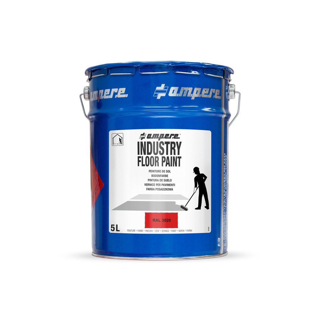 Číslo obrázku produktu 1: A.M.P.E.R.E. Barva pro značení podlah Traffic Floor Paint, 5 l, červená
