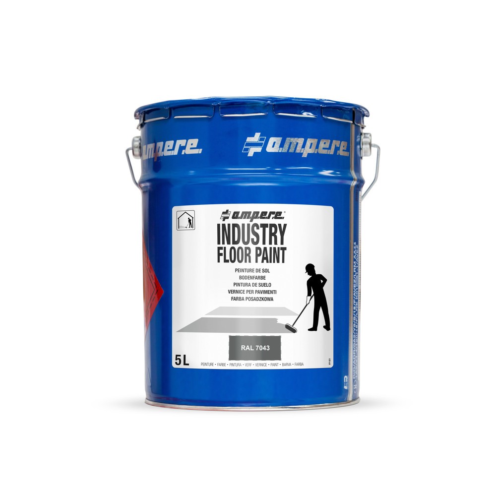 Číslo obrázku produktu 1: A.M.P.E.R.E. Barva pro značení podlah Traffic Floor Paint, 5 l, šedá