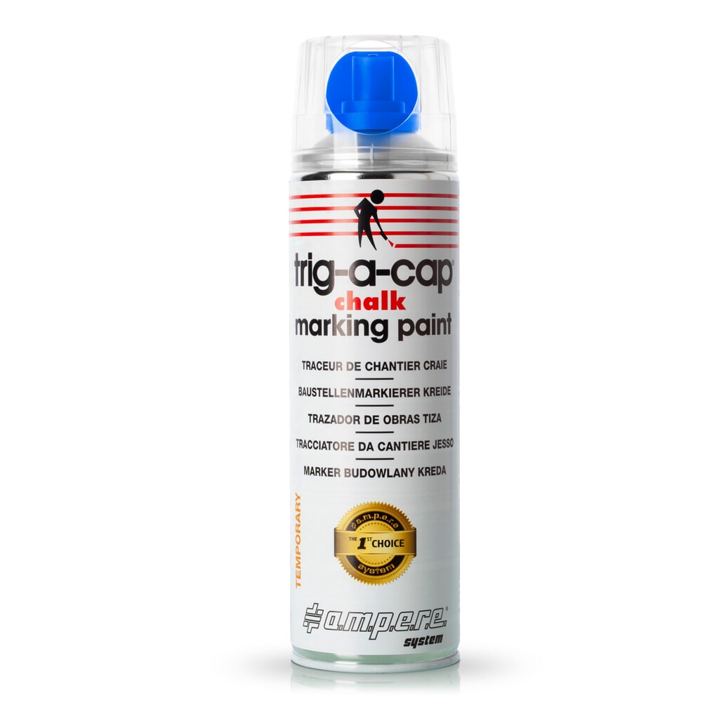 Obrázek produktu: A.M.P.E.R.E. Křída ve spreji trig-a-cap® chalk, 500 ml, 12 ks/JB, modrá barva