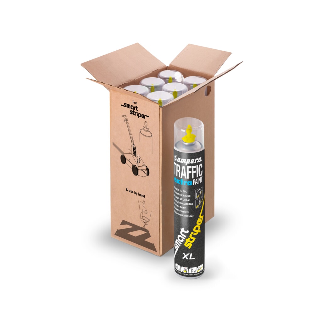 A.M.P.E.R.E. Značkovací barva TRAFFIC extra Paint® XL 0,75 l, žlutá. Číslo obrázku produktu 6: A.M.P.E.R.E. Značkovací barva TRAFFIC extra Paint® XL 0,75 l, žlutá.