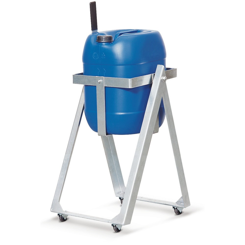 Obrázek produktu: Stáčecí stojan vč. naklápěcí páky, pro nádoby 10 litrů, modrý lak