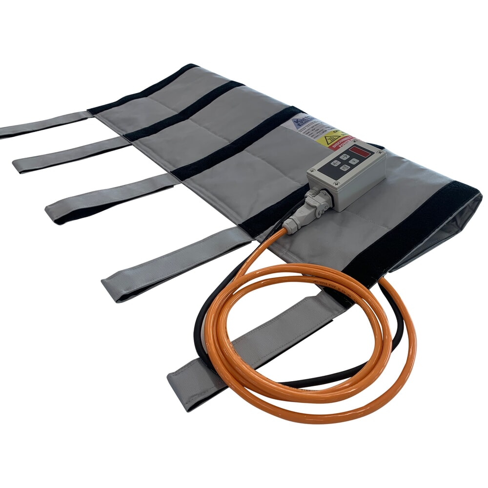 Číslo obrázku produktu 1: Kuhlmann ohřívací plášť pro vysokonapěťové kabely, 230 V s regulátorem teploty 0–90 °C, 750 W, délka 1 m