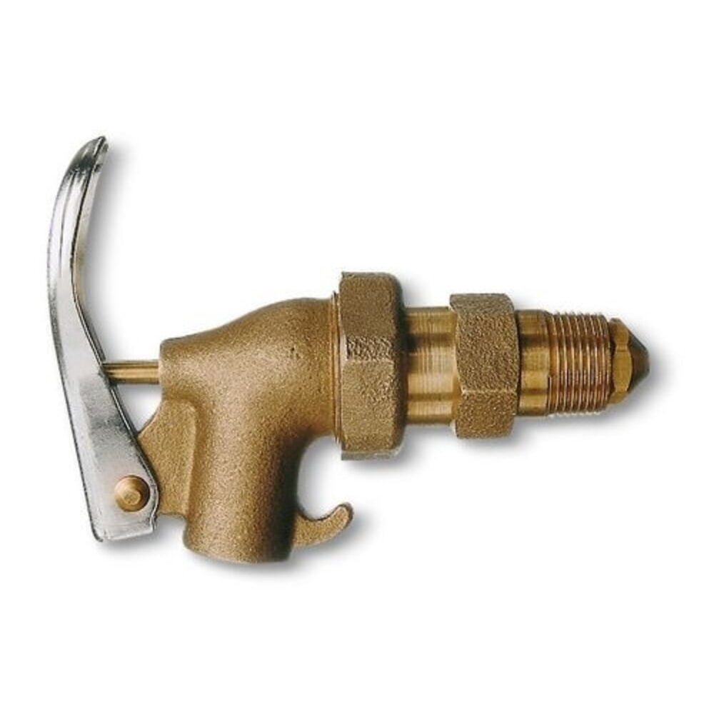 Číslo obrázku produktu 1: Denios samouzavírací mosazný kohout pro ocelové sudy, Ø 3/4 palce, pro nekorozivní kapaliny