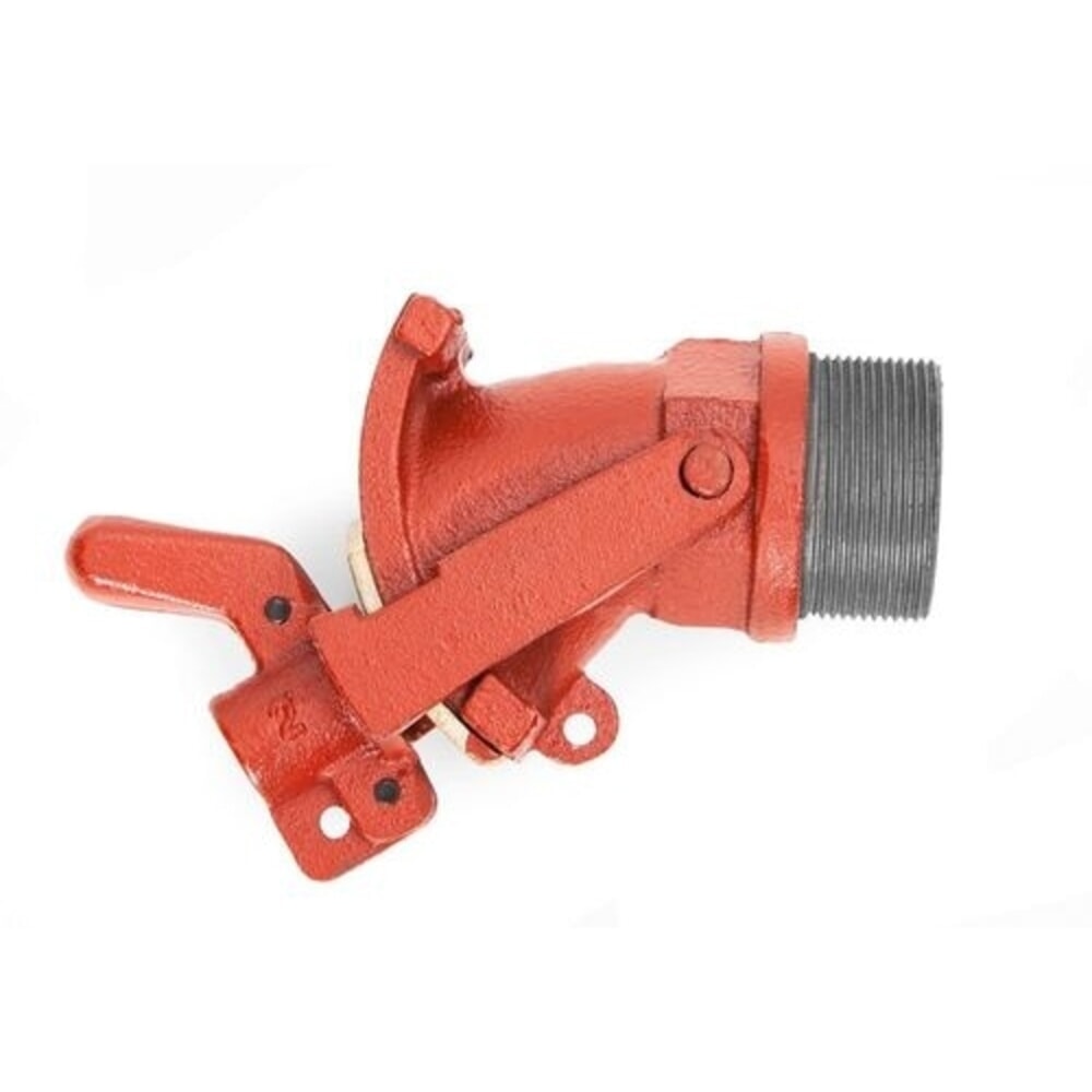 Číslo obrázku produktu 1: Denios sudový kohout z šedé litiny s mosaznou pojistnou destičkou, průměr závitu 2 palce