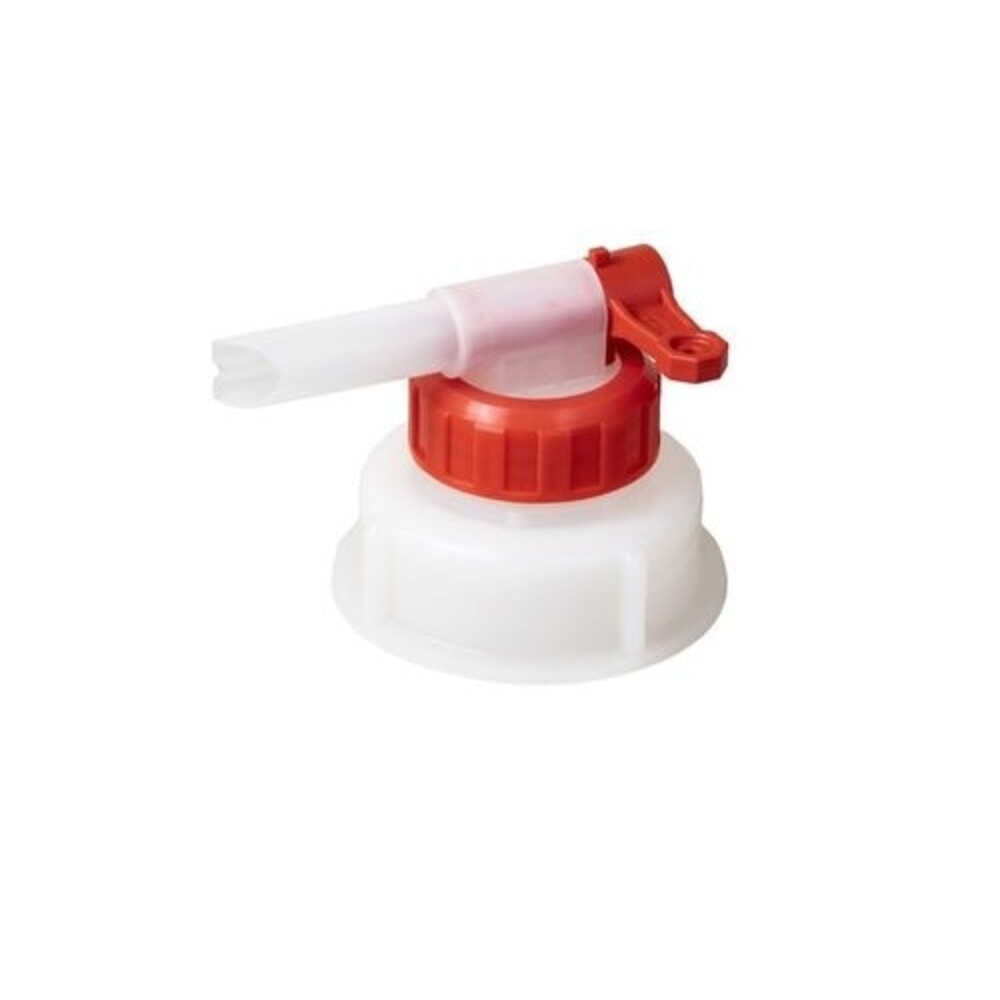 Obrázek produktu: Denios plastový kohoutek, vhodný pro styk s potravinami, kyselinovzdorný AH 61, Ø závitu 61 mm