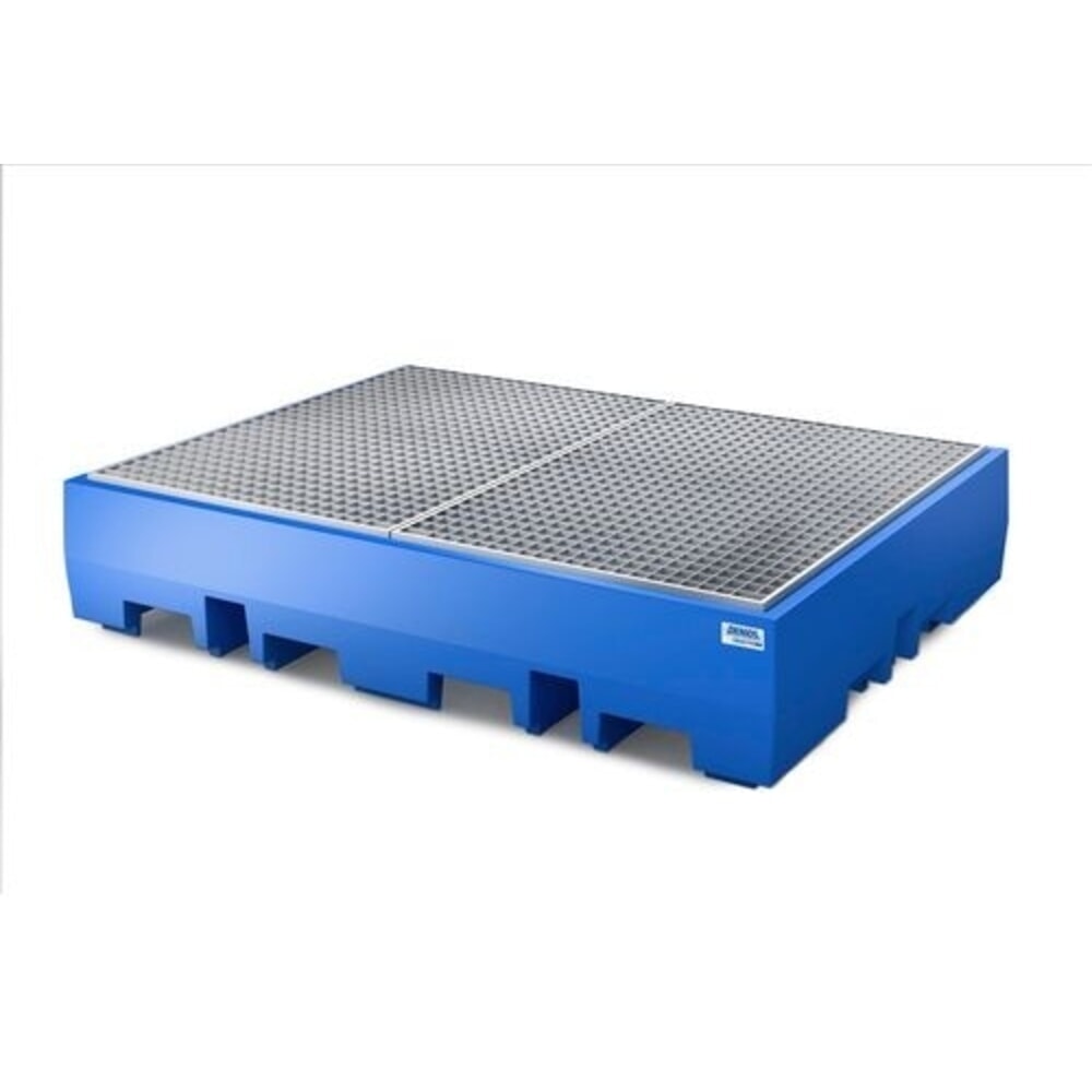 Obrázek produktu: Denios sběrnou vanu classic-line z PE pro 4 sudy, pozinkovaný mřížový rošt, VxŠxH 350 x 1720 x 1300 mm