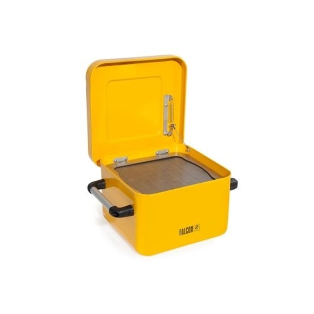 Číslo obrázku produktu 1: Denios čistič drobných dílů FALCON z oceli, uzemňovací přípojka, lakovaný, s ponorným sítkem, 10 l