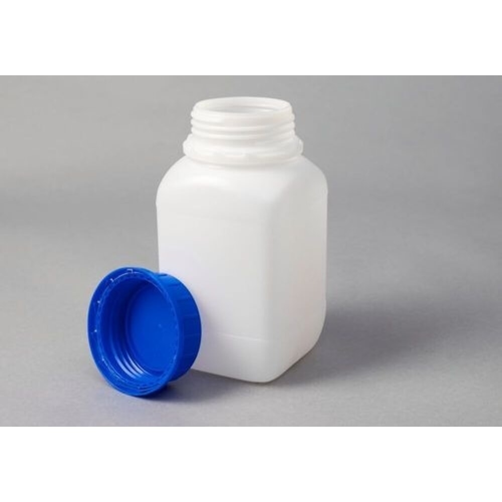 Číslo obrázku produktu 1: Denios lahve se širokým hrdlem z HDPE, hranaté, přírodní, průhledné, 1500 ml, UN, 6 kusů