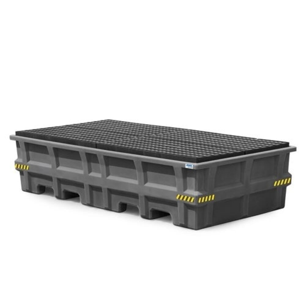 Obrázek produktu: Denios pro-line sběrnou vanu z PE pro 2 IBC kontejnery, s PE mřížovým roštem, VxŠxH 610 x 2530 x 1320 mm