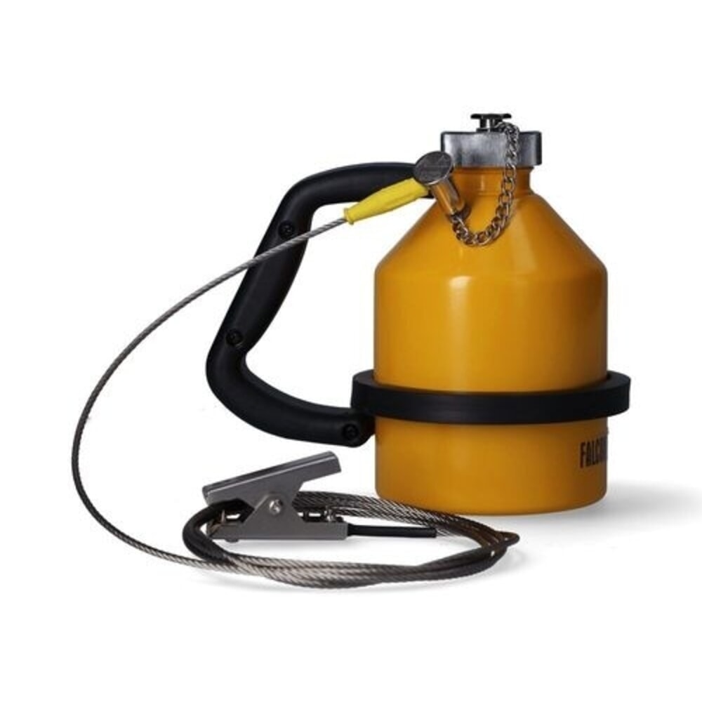 Obrázek produktu: Denios bezpečnostní kanystr FALCON z oceli, uzemňovací připojení, lakovaný, šroubovací uzávěr, 1 l