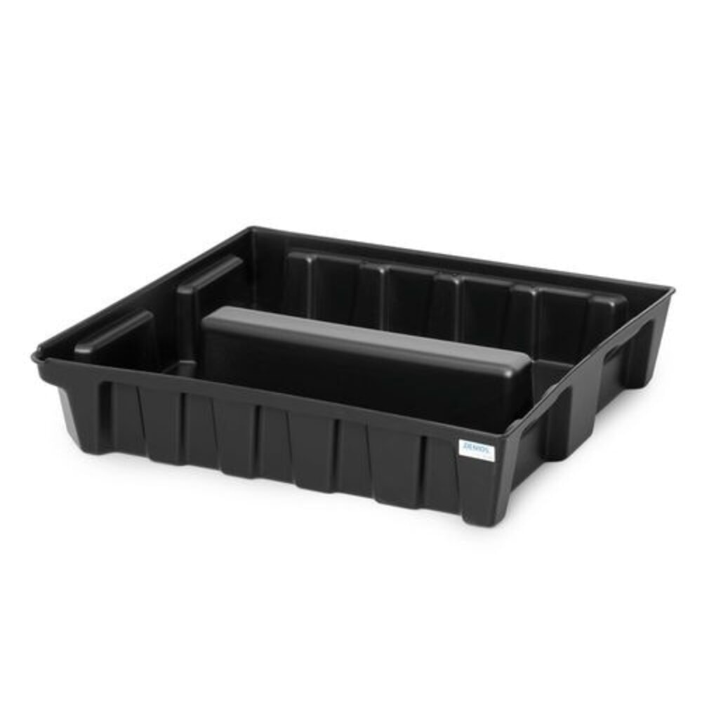 Číslo obrázku produktu 1: Denios sběrná vana na drobné nádoby base-line z PE, výška 160 mm, s odtokem, bez mřížového roštu, objem 70 l