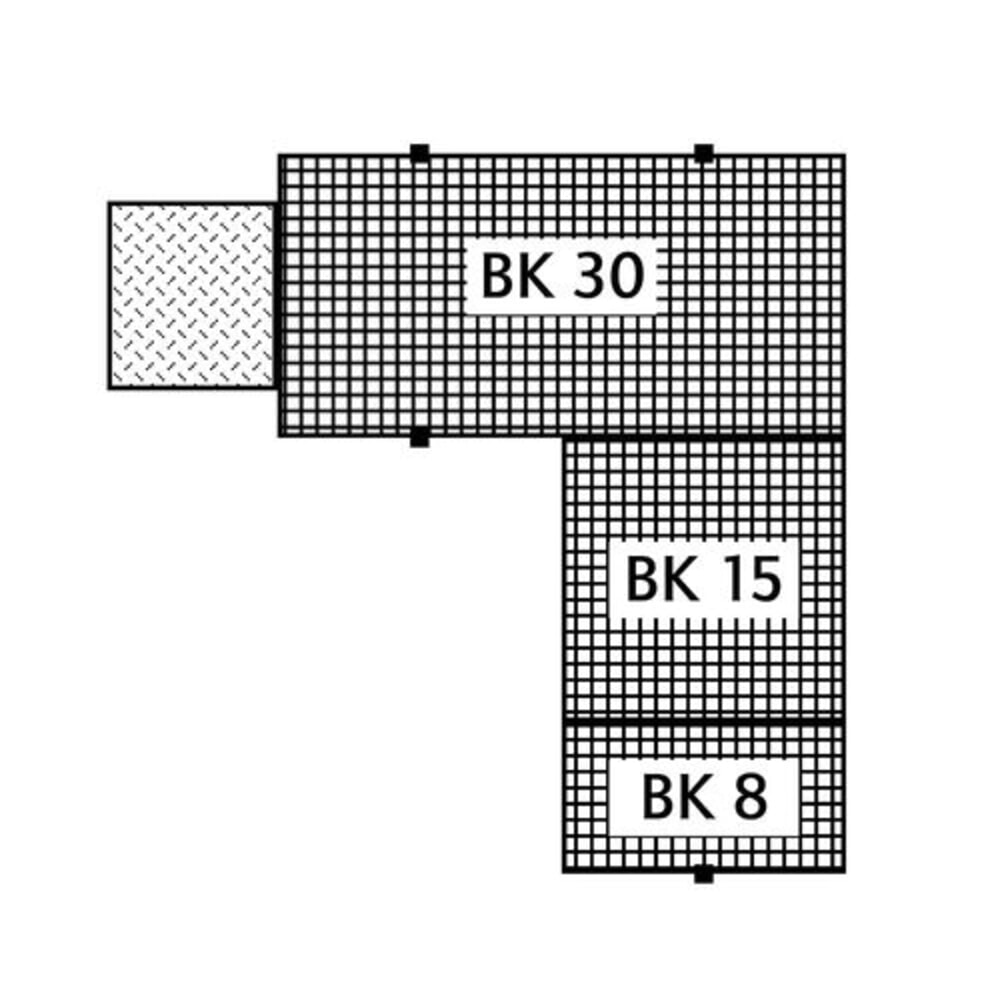 Číslo obrázku produktu 3: Denios podlahová záchytná vana classic-line z PE jednoho prvku, s PE mřížovým roštem, VxŠxH 150 x 1500 x 1500 mm