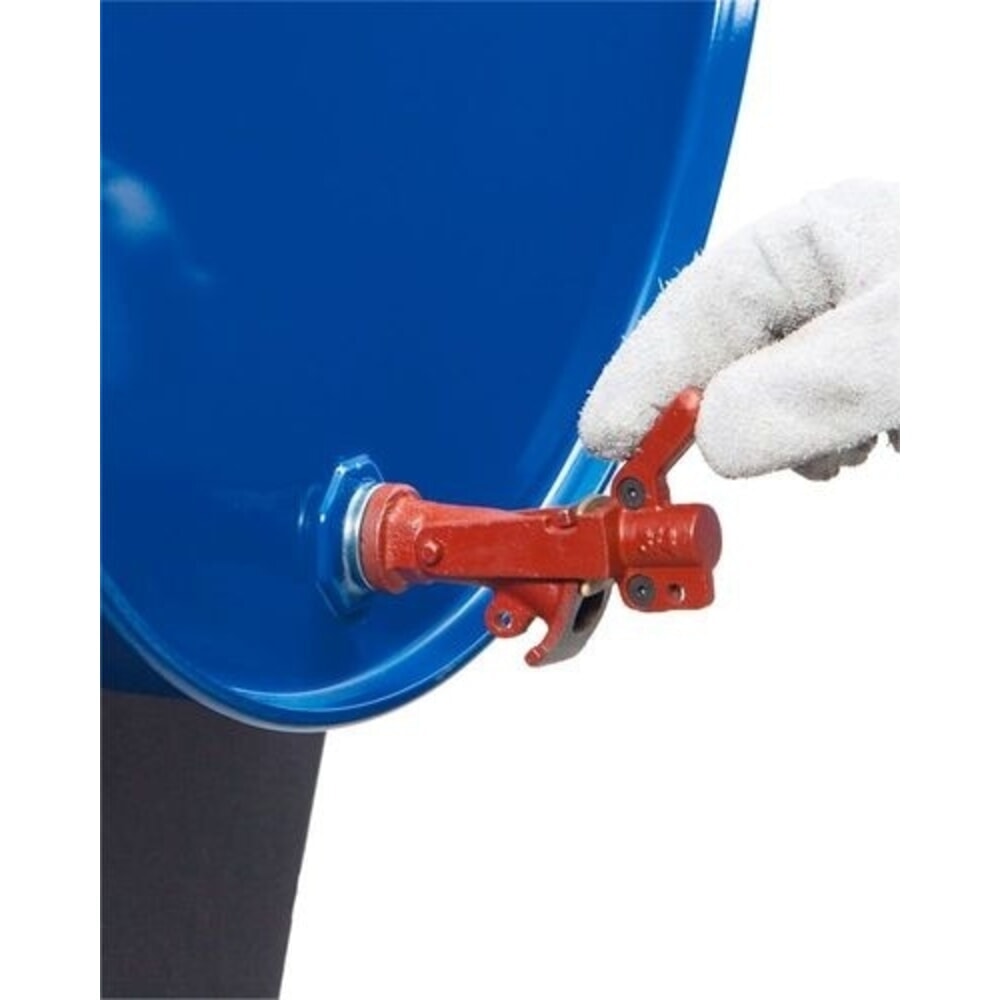 Číslo obrázku produktu 2: Denios sudový kohout z šedé litiny s mosaznou pojistnou destičkou, průměr závitu 3/4 palce