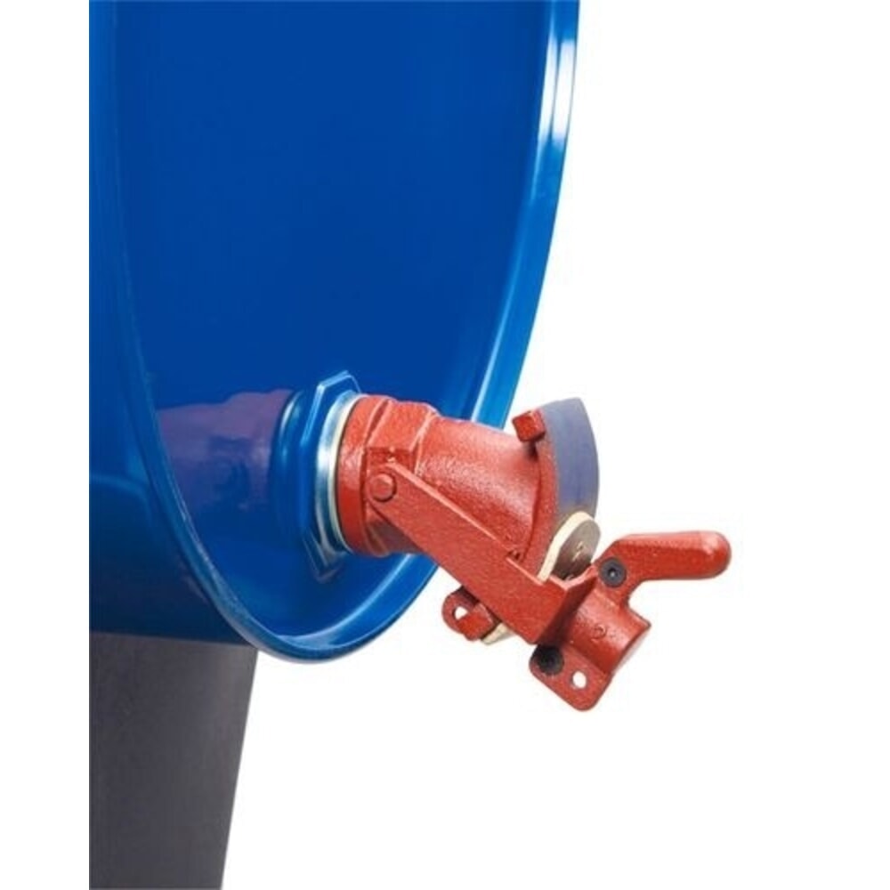 Číslo obrázku produktu 2: Denios sudový kohout z šedé litiny s mosaznou pojistnou destičkou, průměr závitu 2 palce