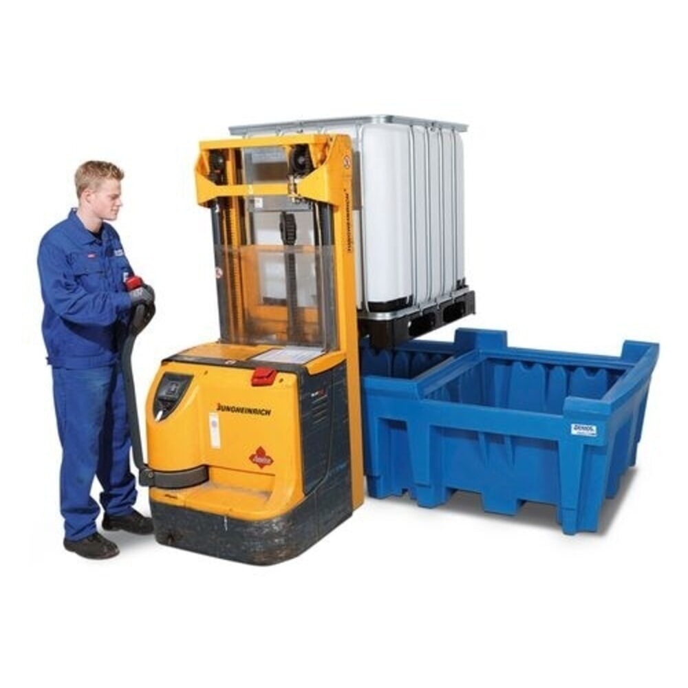 Číslo obrázku produktu 2: Denios sběrnou vanu classic-line z PE pro 2 IBC kontejnery, VxŠxH 720 x 2260 x 1430 mm