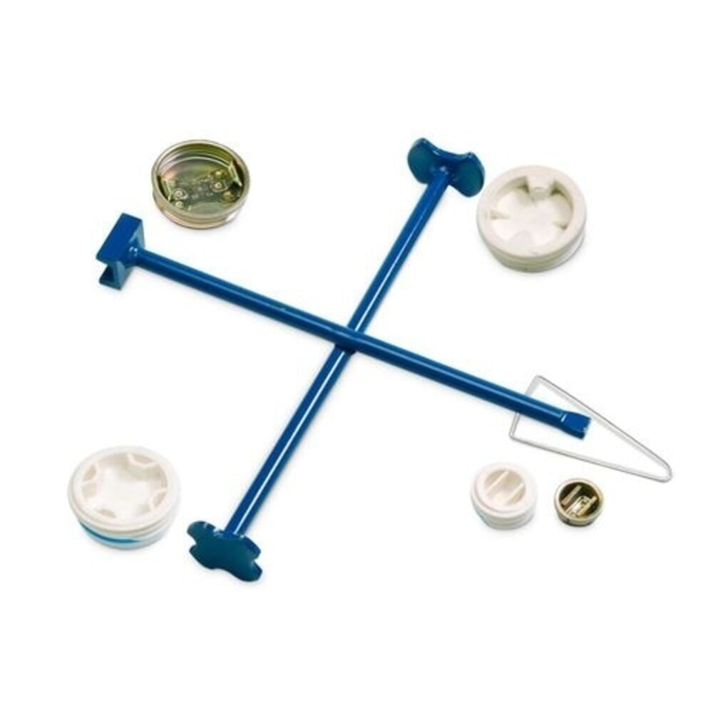 Číslo obrázku produktu 2: Denios křížový klíč na sudové uzávěry, ocelový, lakovaný, pro otevírání nejběžnějších uzávěrů sudů