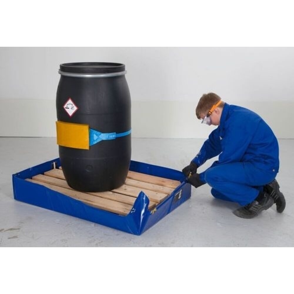 Číslo obrázku produktu 3: Denios skládací záchytná vana pro vícenásobné použití z plastu, objem 210 l, VxŠxH 225 x 840 x 1240 mm