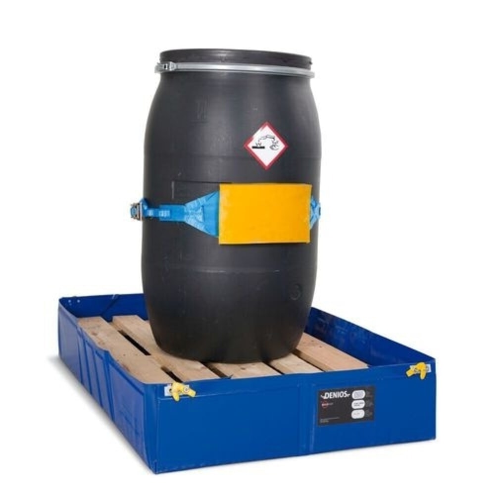 Číslo obrázku produktu 4: Denios skládací záchytná vana pro vícenásobné použití z plastu, objem 210 l, VxŠxH 225 x 840 x 1240 mm