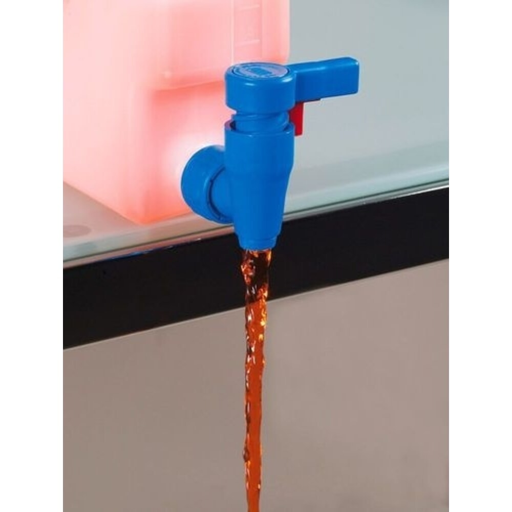 Číslo obrázku produktu 2: Krátký výpustný kohoutek pro prostorově úsporné a širokohrdlé kanystry Denios