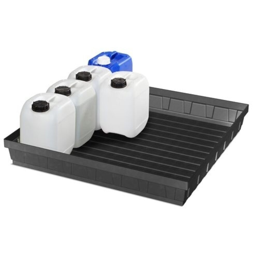 Číslo obrázku produktu 2: Denios sběrná vana na drobné nádoby base-line z PE, výška 160 mm, bez odtoku, bez mřížového roštu, objem 52 l