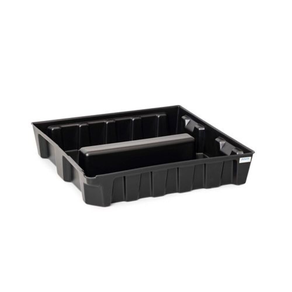 Číslo obrázku produktu 2: Denios sběrná vana na drobné nádoby base-line z PE, výška 160 mm, s odtokem, bez mřížového roštu, objem 70 l