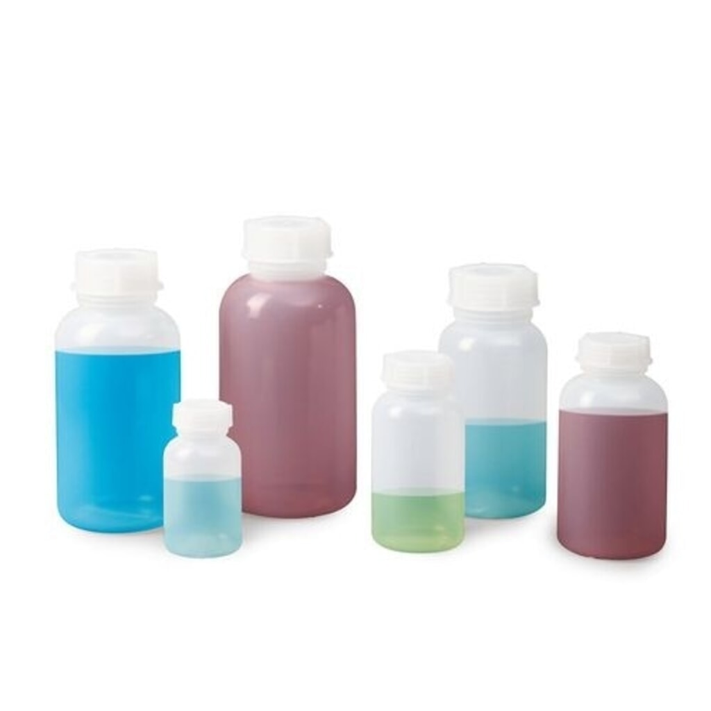 Číslo obrázku produktu 4: Denios lahve se širokým hrdlem z LDPE, kulaté, přírodní, průhledné, 1500 ml, 6 kusů