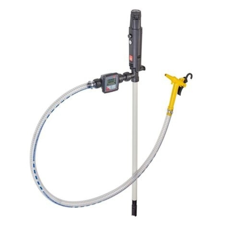 Číslo obrázku produktu 3: Denios akumulátorové sudové čerpadlo z polypropylenu, hadice 1,5 m, stáčecí ventil, 75 W, hloubka ponoru 500 mm