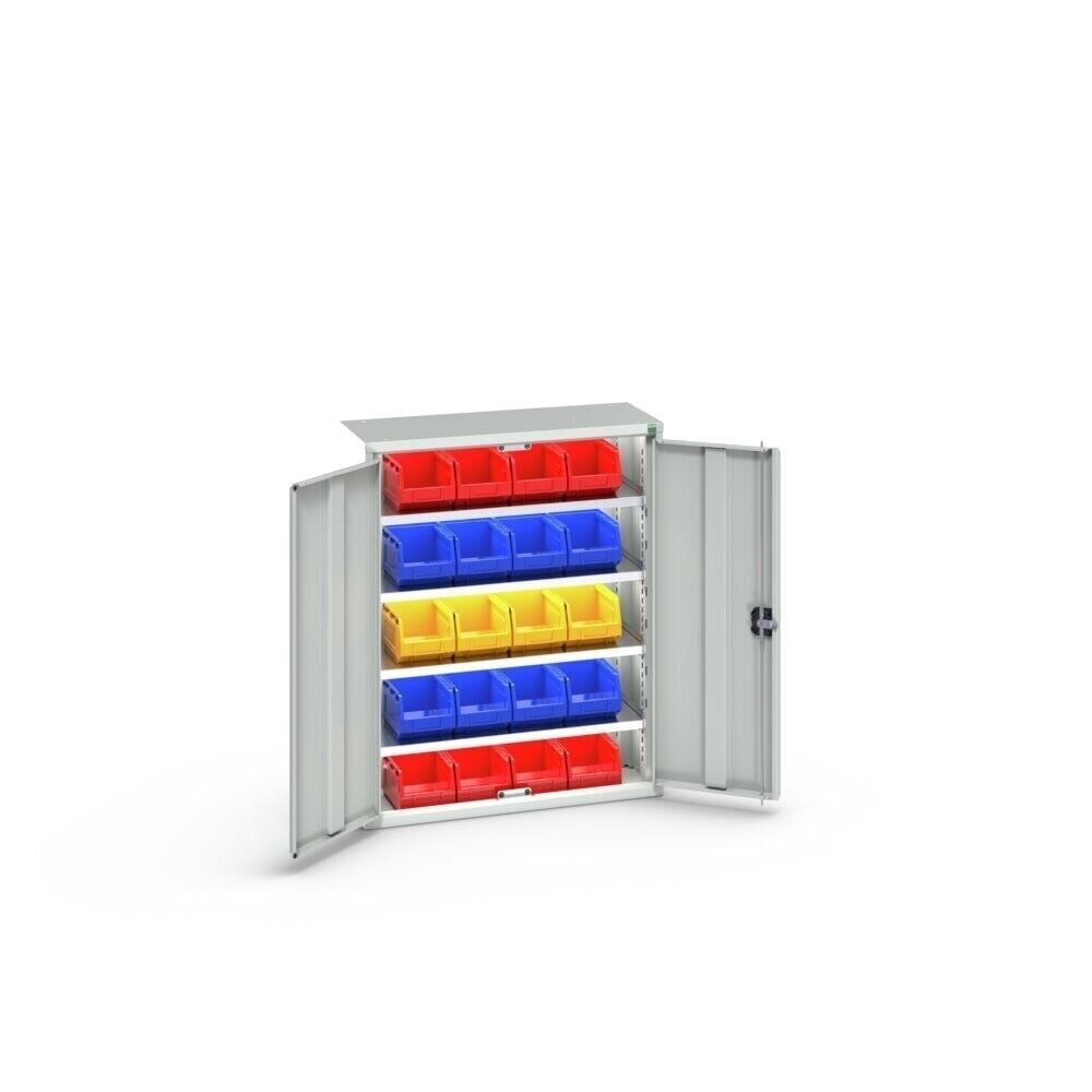 Číslo obrázku produktu 3: Skříň s boxy bott verso, 4 police a 20 skladovacích boxů, ŠxHxV: 800 x 350 x 1000 mm