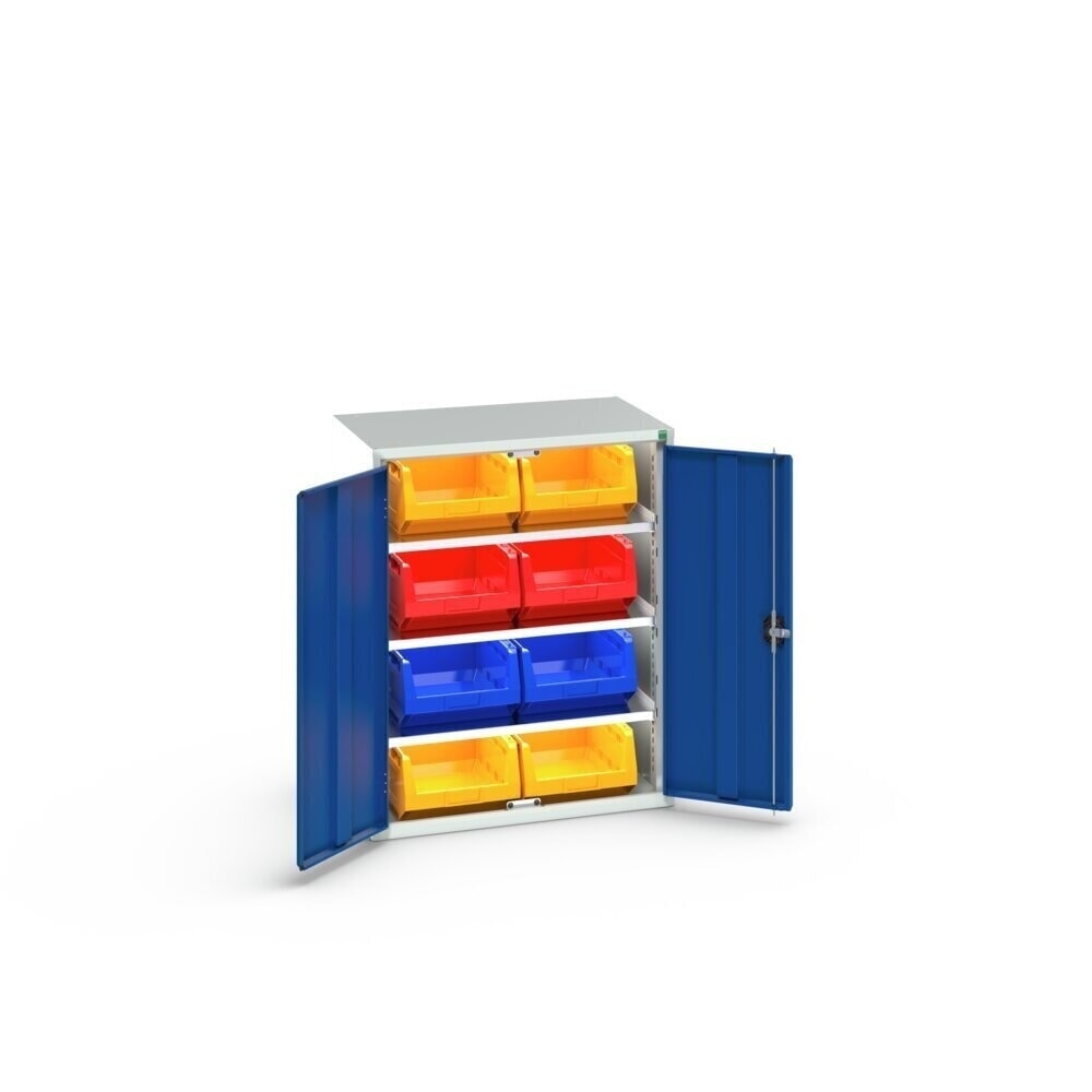 Číslo obrázku produktu 3: Skříň s boxy bott verso, 3 police a 8 skladovacích boxů, ŠxHxV: 800 x 550 x 1000 mm