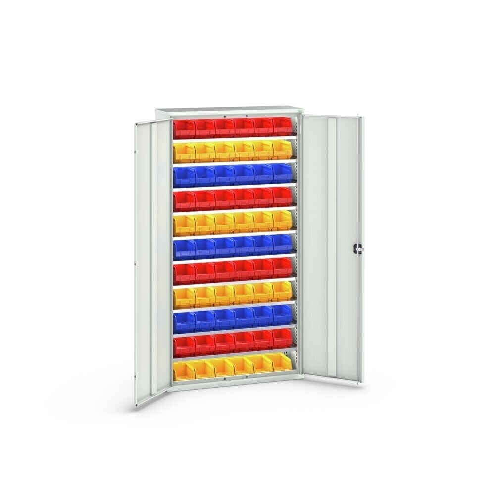 Číslo obrázku produktu 3: Skříň s boxy bott verso, 10 police a 66 skladovacích boxů, ŠxHxV: 1050 x 350 x 2000 mm