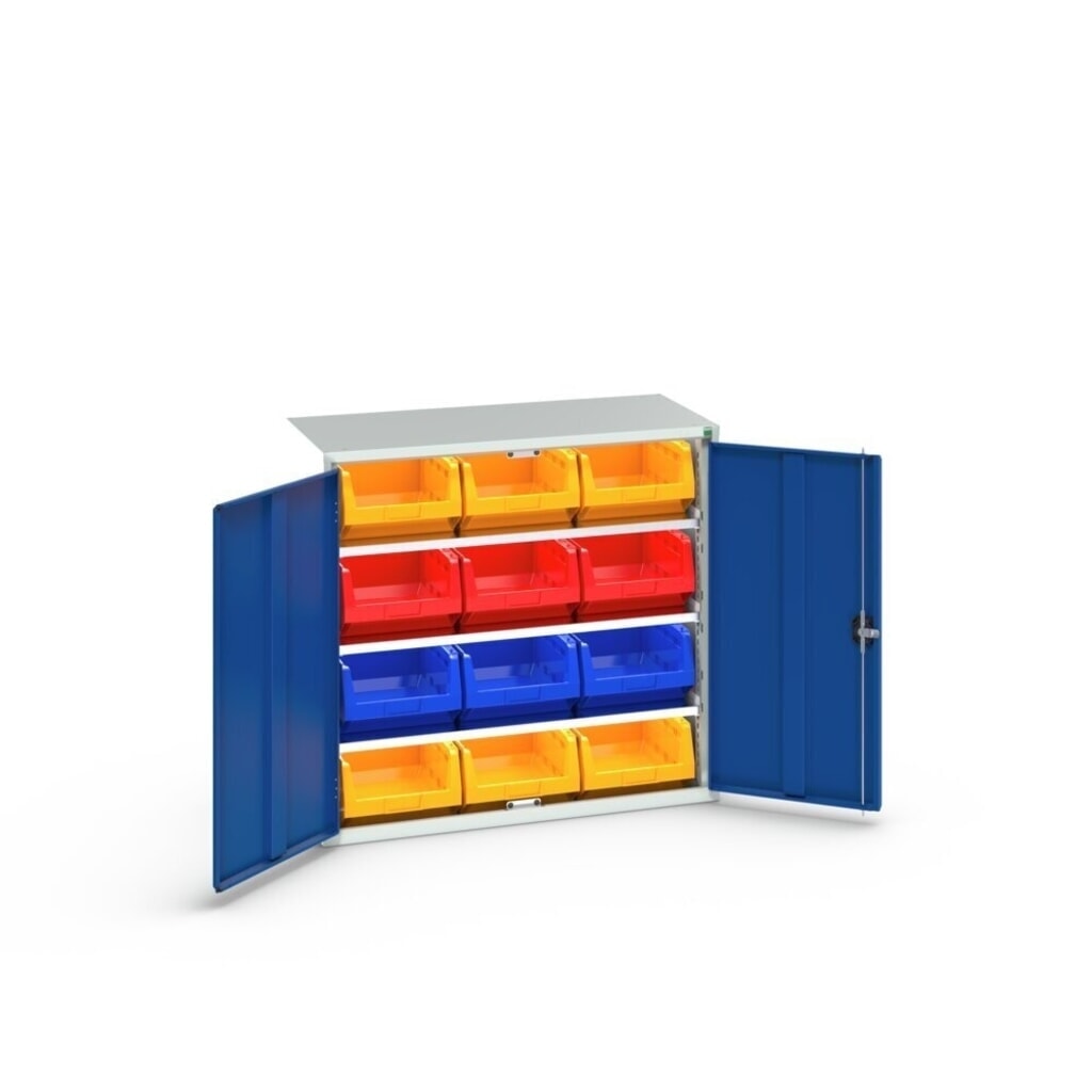 Číslo obrázku produktu 3: Skříň s boxy bott verso, 3 police a 12 skladovacích boxů, ŠxHxV: 1050 x 550 x 1000 mm