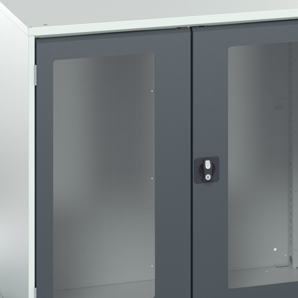 Skříň s křídlovými dveřmi bott verso s průzorem, se 4 policemi, ŠxHxV: 525 x 350 x 2000 mm Číslo obrázku produktu 7: Skříň s křídlovými dveřmi bott verso s průzorem, se 4 policemi, ŠxHxV: 525 x 350 x 2000 mm