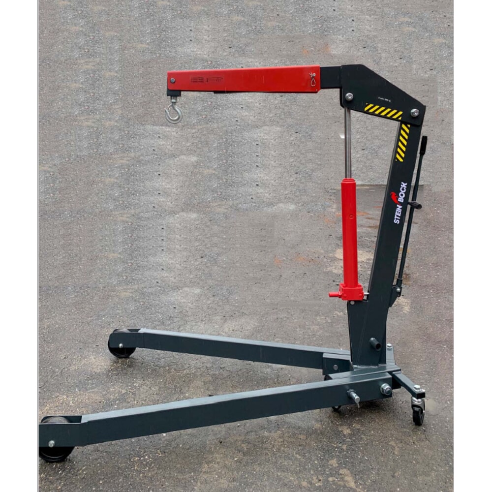 Číslo obrázku produktu 5: Steinbock® Dílenský jeřáb s rozepřeným podvozkem a rychlým zdvihem, skládací, nosnost 1500-2000 kg