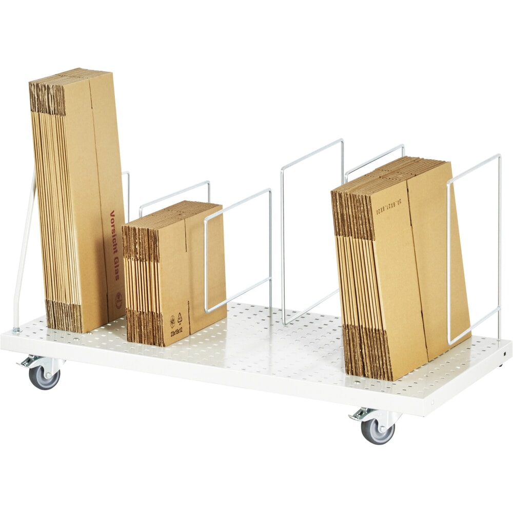 Číslo obrázku produktu 2: RAU zásobník krabic pro balicí stoly, pojízdný, šeď světlá, VxŠxH 615 mm x 665 mm x 650 mm