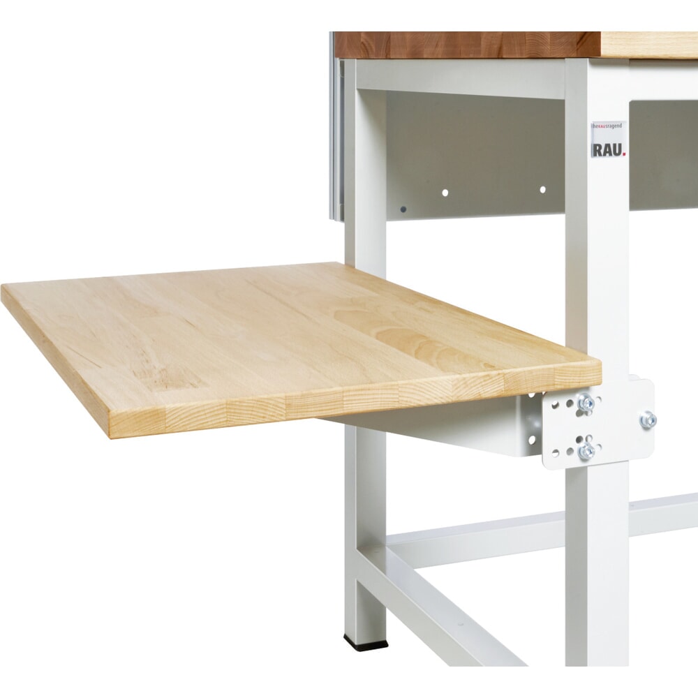 Obrázek produktu: Boční police pro balicí stůl RAU, k montáži na systémový podstavec, VxŠxH 100 mm x 450 mm x 800 mm
