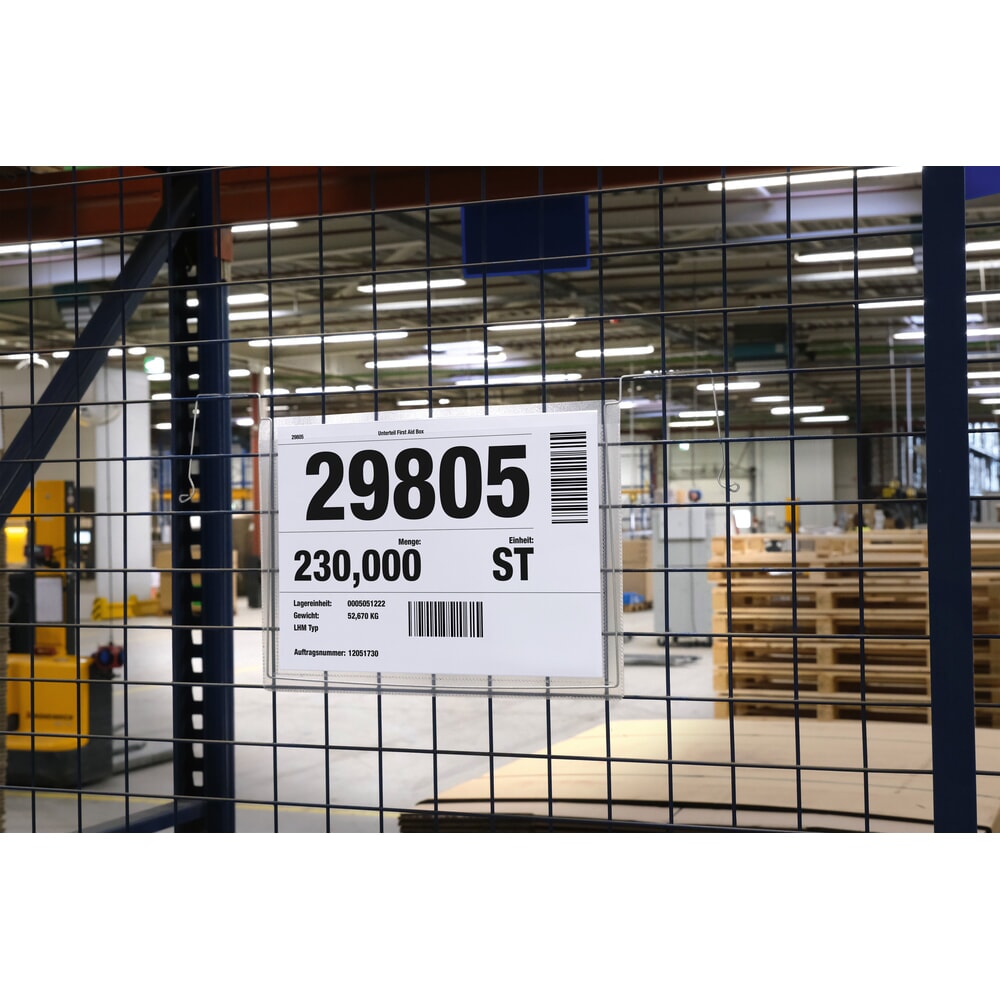 Číslo obrázku produktu 7: DURABLE kapsa na dokumenty s drátěnými závěsy, DIN A4 na šířku, otevřená