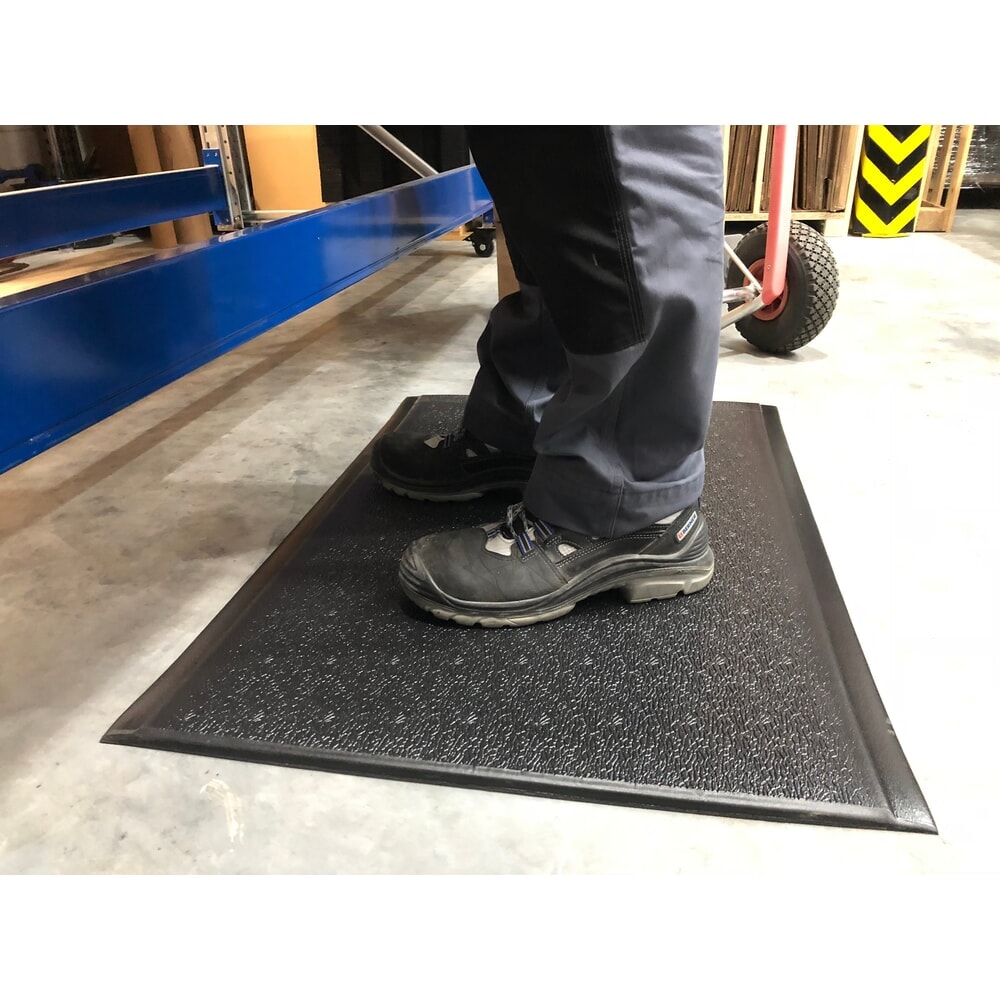 Číslo obrázku produktu 4: Steinbock® protiúnavová rohož ErgoSoft, texturovaná, 2vrstvá, ŠxD 900 mm x 1500 mm, černá