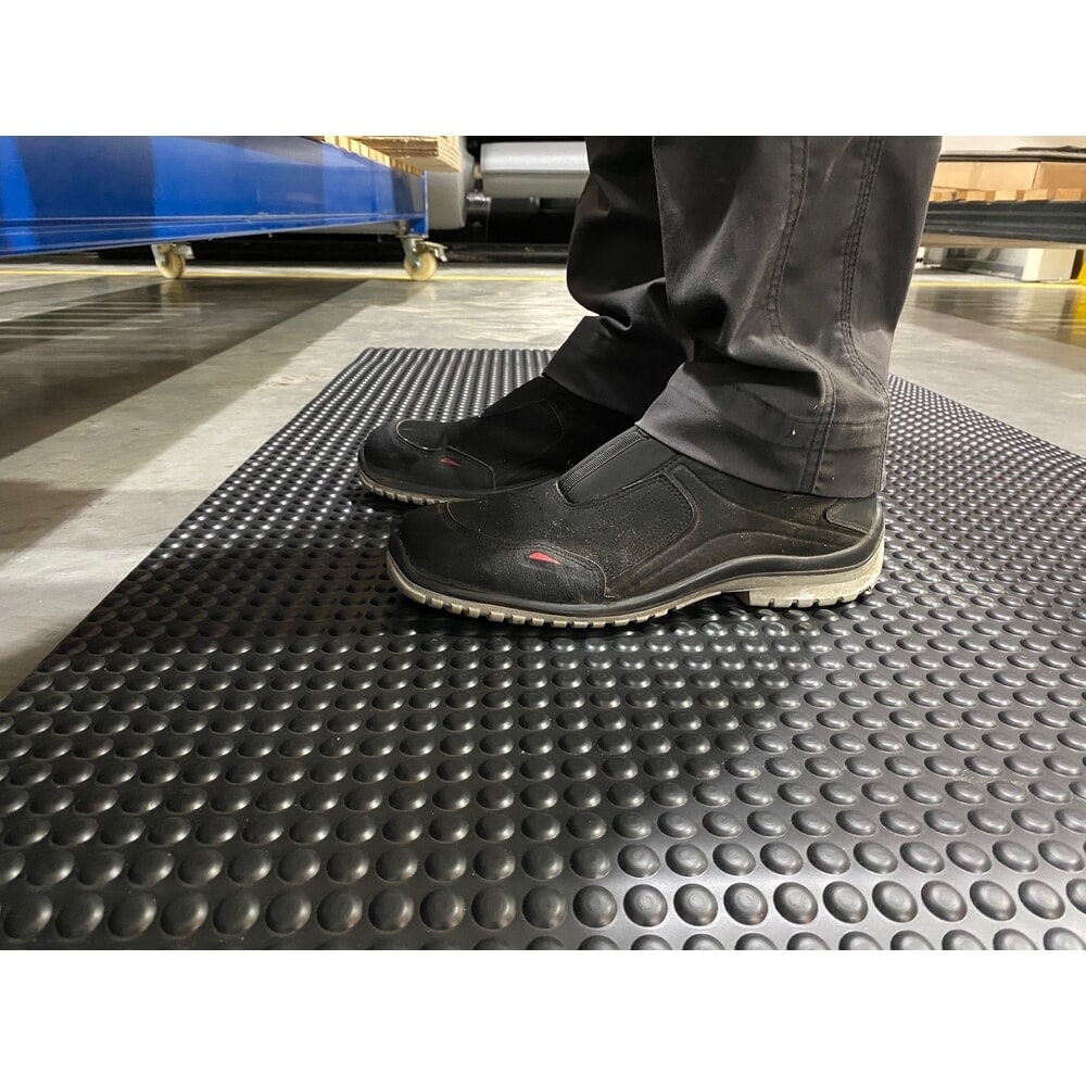 Číslo obrázku produktu 4: Steinbock® protiúnavová rohož ErgoSoft Pro, károvaný profil, 2vrstvá, ŠxD 900 mm x 1500 mm, černožlutá