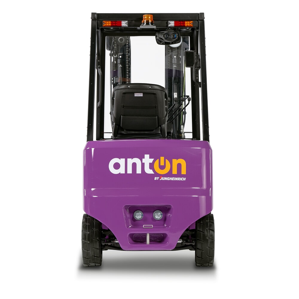Číslo obrázku produktu 9: AntOn by Jungheinrich elektrický vysokozdvižný vozík CBH 2.0 s trojitým teleskopickým zdvihovým zařízením, výška zdvihu 4800 mm, nosnost 2000 kg, kabina pro ochranu proti povětrnostním vlivům Eco, vč. vestavné nabíječky