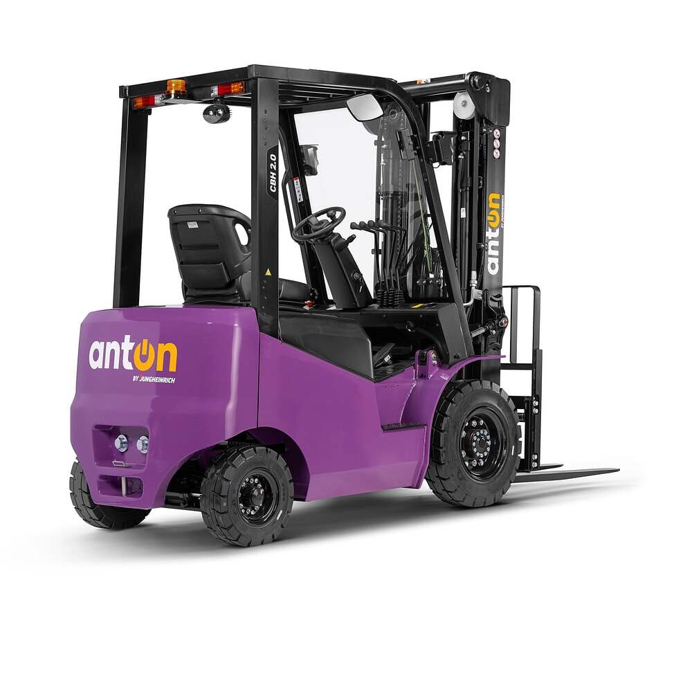 Číslo obrázku produktu 10: AntOn by Jungheinrich elektrický vysokozdvižný vozík CBH 2.0 s trojitým teleskopickým zdvihovým zařízením, výška zdvihu 4800 mm, nosnost 2000 kg, kabina pro ochranu proti povětrnostním vlivům Eco, vč. vestavné nabíječky