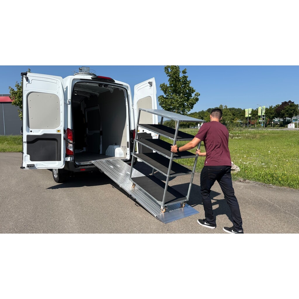 Nájezdové rampy skládací, nosnost 975 kg/ks, ŠxD 800 x 2045 mm Číslo obrázku produktu 5: Nájezdové rampy skládací, nosnost 975 kg/ks, ŠxD 800 x 2045 mm
