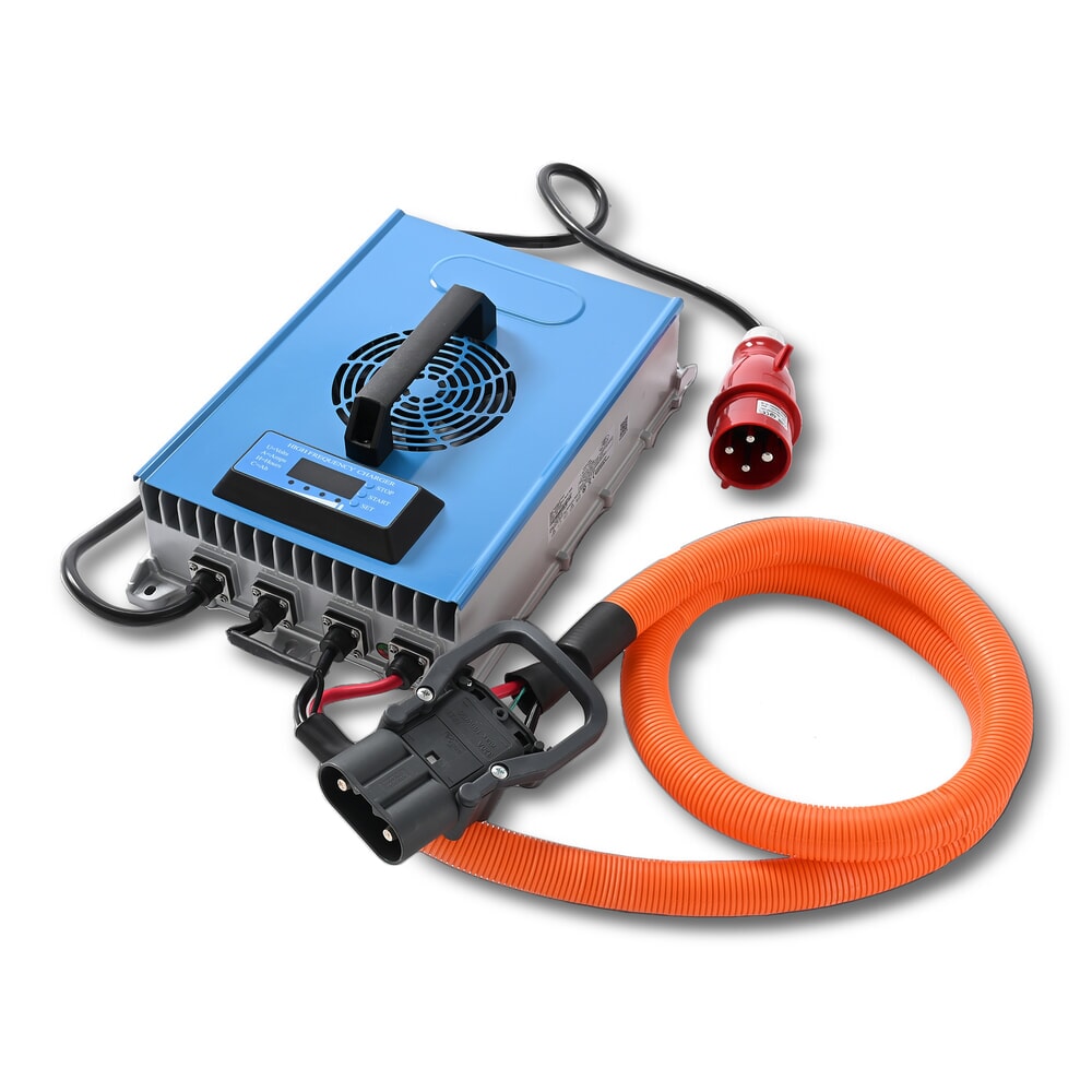 Číslo obrázku produktu 1: Externí nabíječka D400, 80 V, 60 A, CEE červená 32A, 4pinová - 3P+E pro elektrický vysokozdvižný vozík AntOn by Jungheinrich CBH 2.0