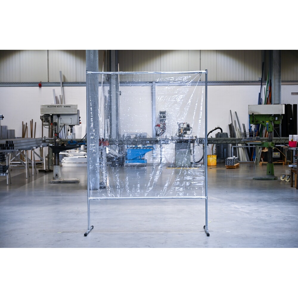 Obrázek produktu: Ochranná oddělovací stěna, š×v 1 400 × 2 000 mm, průhledná