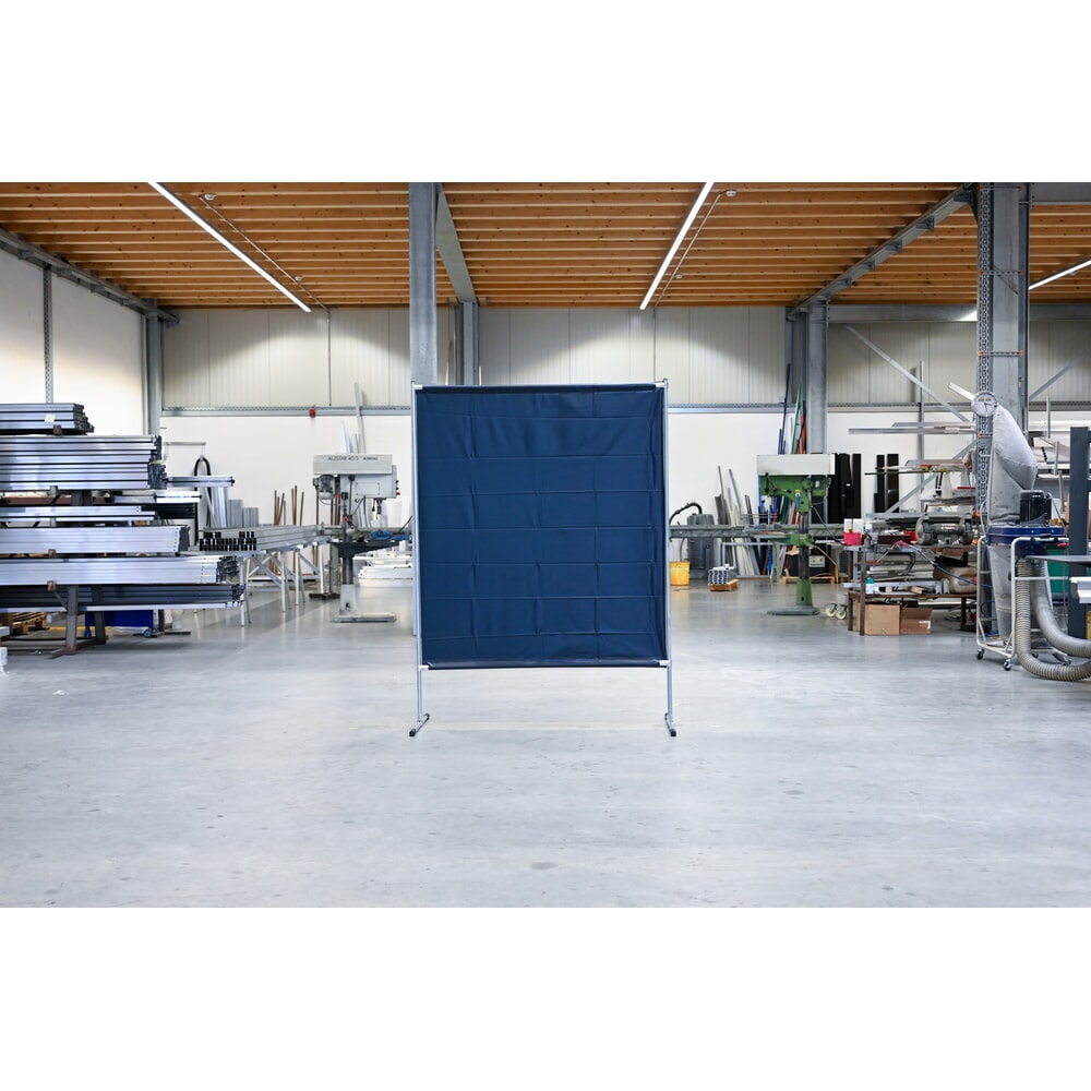Číslo obrázku produktu 4: Svářečská ochranná oddělovací stěna podle ISO EN 25980 (EN 1598), š×v 1 400 × 2 000 mm, tmavě zelená/matná