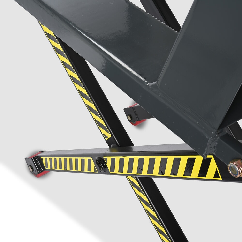 Číslo obrázku produktu 3: Paletový vozík s nůžkovým mechanismem HEMMDAL PTM 1.0 Scissor, nosnost 1000 kg, délka vidlí 1150 mm, polyuretan, jednoduché kolečko