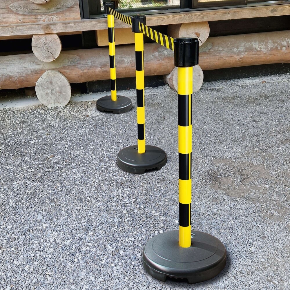 Číslo obrázku produktu 4: Výstražný sloupek pro uzavírací pásky Moravia, výška v mm 950, černá/žlutá