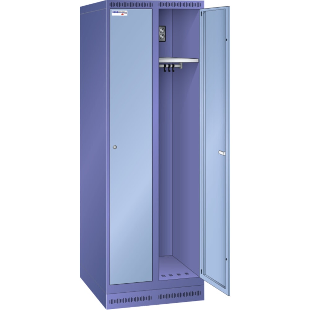 Obrázek produktu: Thur Metall skříň pro nabíjení akumulátorů pro e‑koloběžky/scootery, VxŠxH 1700 mm x 1000 mm x 500 mm, holubí modrá/světle modrá