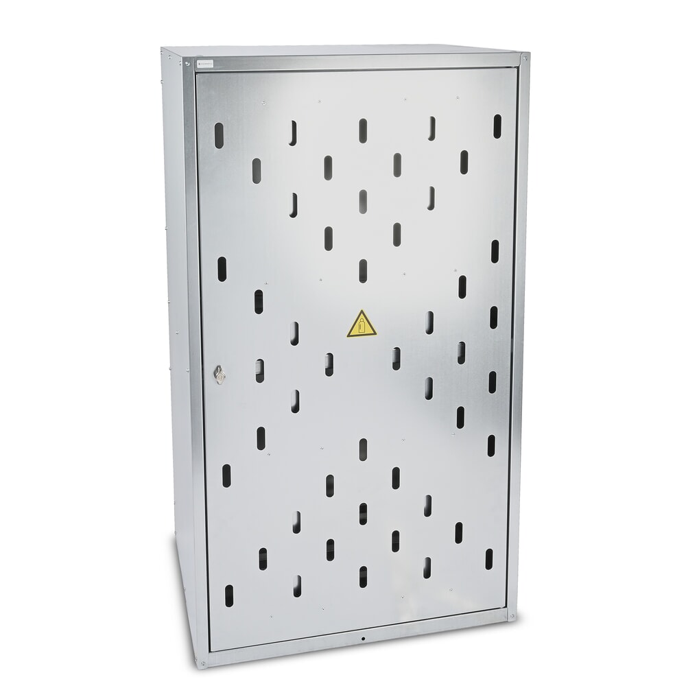 Obrázek produktu: Skříň na plynové lahve HEMMDAL, VxŠxH 1 500 × 840 × 690 mm, 1dveřová