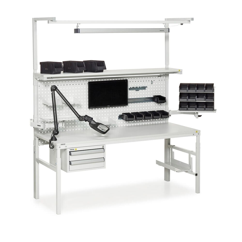 Číslo obrázku produktu 4: Děrovaná deska pro ergonomické systémy pracovišť, pro šířku 1200 mm