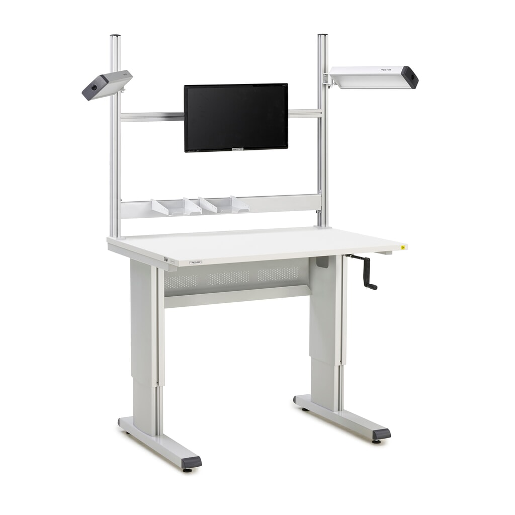 Pracovní stůl TRESTON, typ WB, výškově nastavitelné provedení s klikou, Š×H 1800 × 800 mm Číslo obrázku produktu 3: Pracovní stůl TRESTON, typ WB, výškově nastavitelné provedení s klikou, Š×H 1800 × 800 mm